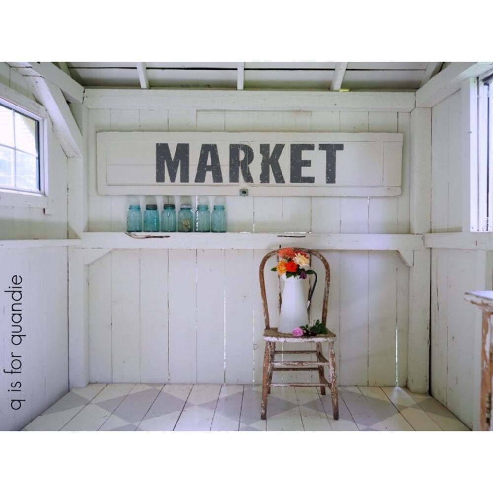 Re Design by Prima Transfer Sticker Market 28x24" Text 10"x47" Real Measurements